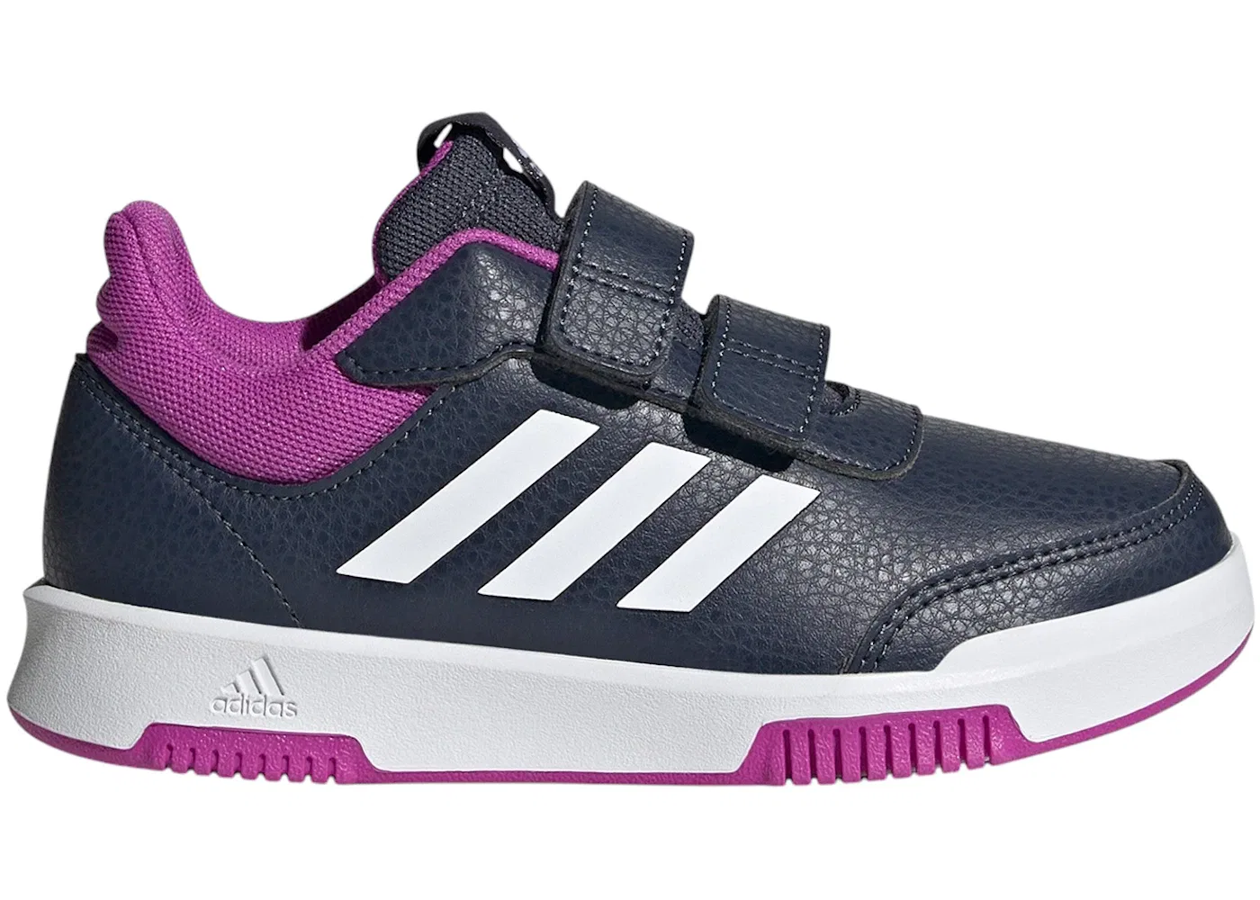 Детские кроссовки с липучками Adidas Tensaur Hook And Loop, Shadow Navy Cloud White Flash Pink