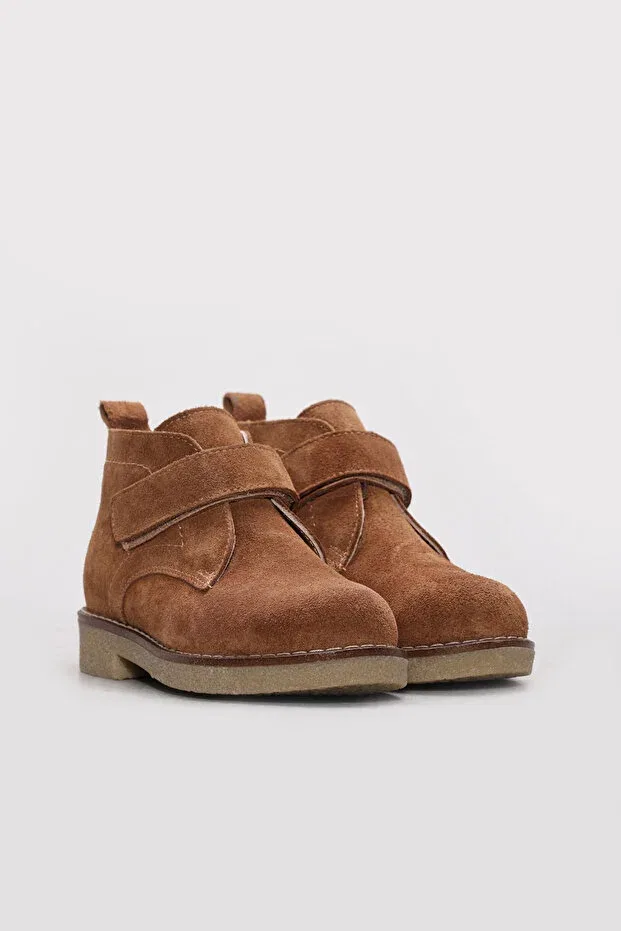 Детские ботинки для девочек на плоском ходу Fast Step, Tan Suede — фото 4