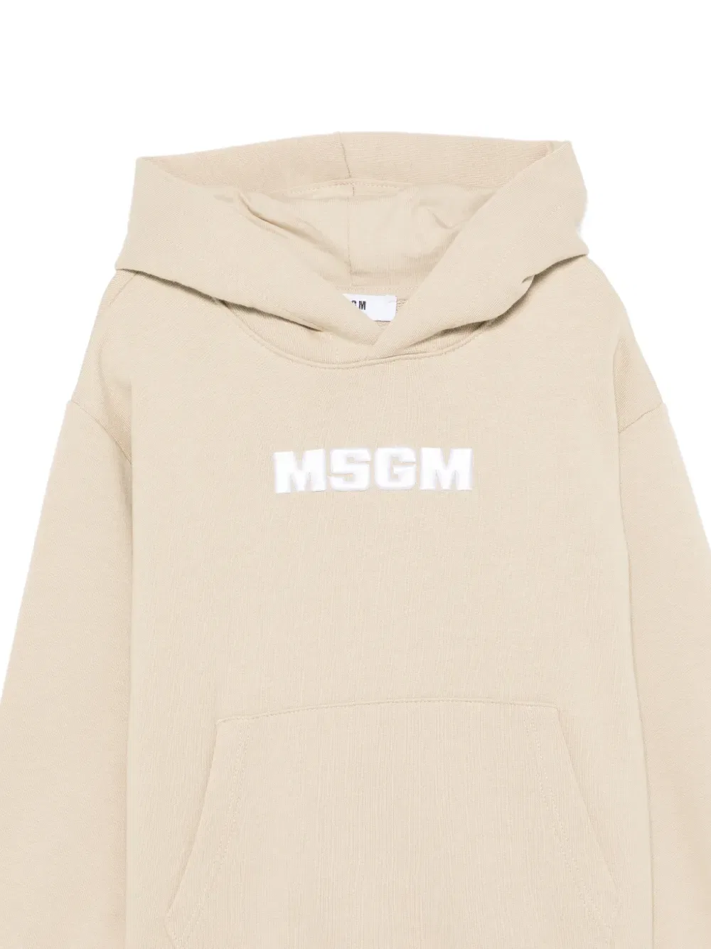 Толстовка с капюшоном и логотипом Msgm Kids, нейтральный — фото 3