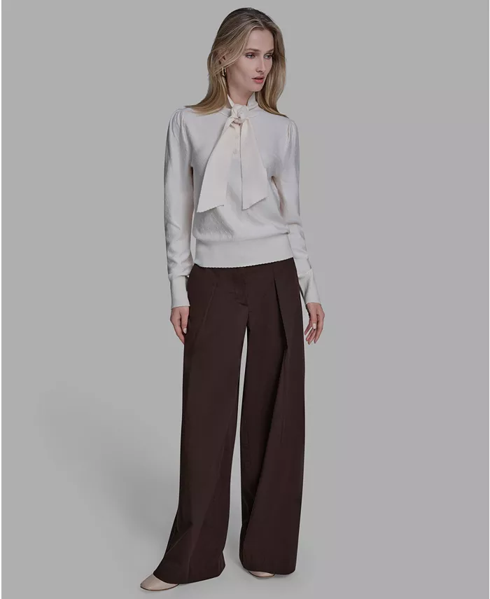 

Женский свитер с воротником на пуговицах Bcbg, белый