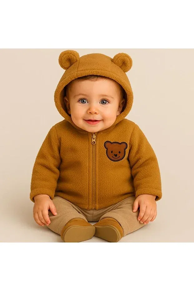 Детская куртка для девочек с вышивкой Basics Nevrankids, Brown — фото 3
