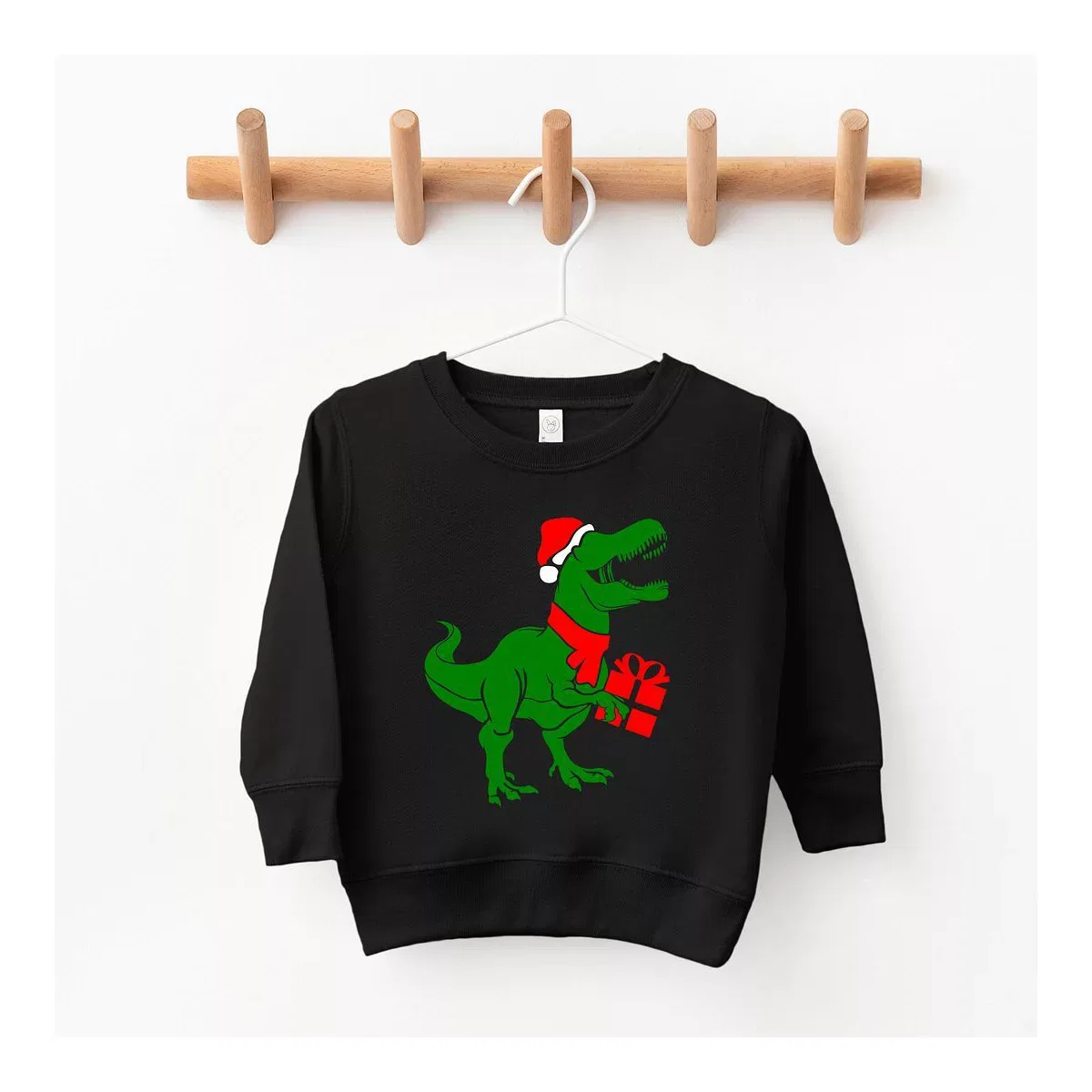 Детский свитшот для мальчиков с принтом Dino Present The Juniper Shop, Black