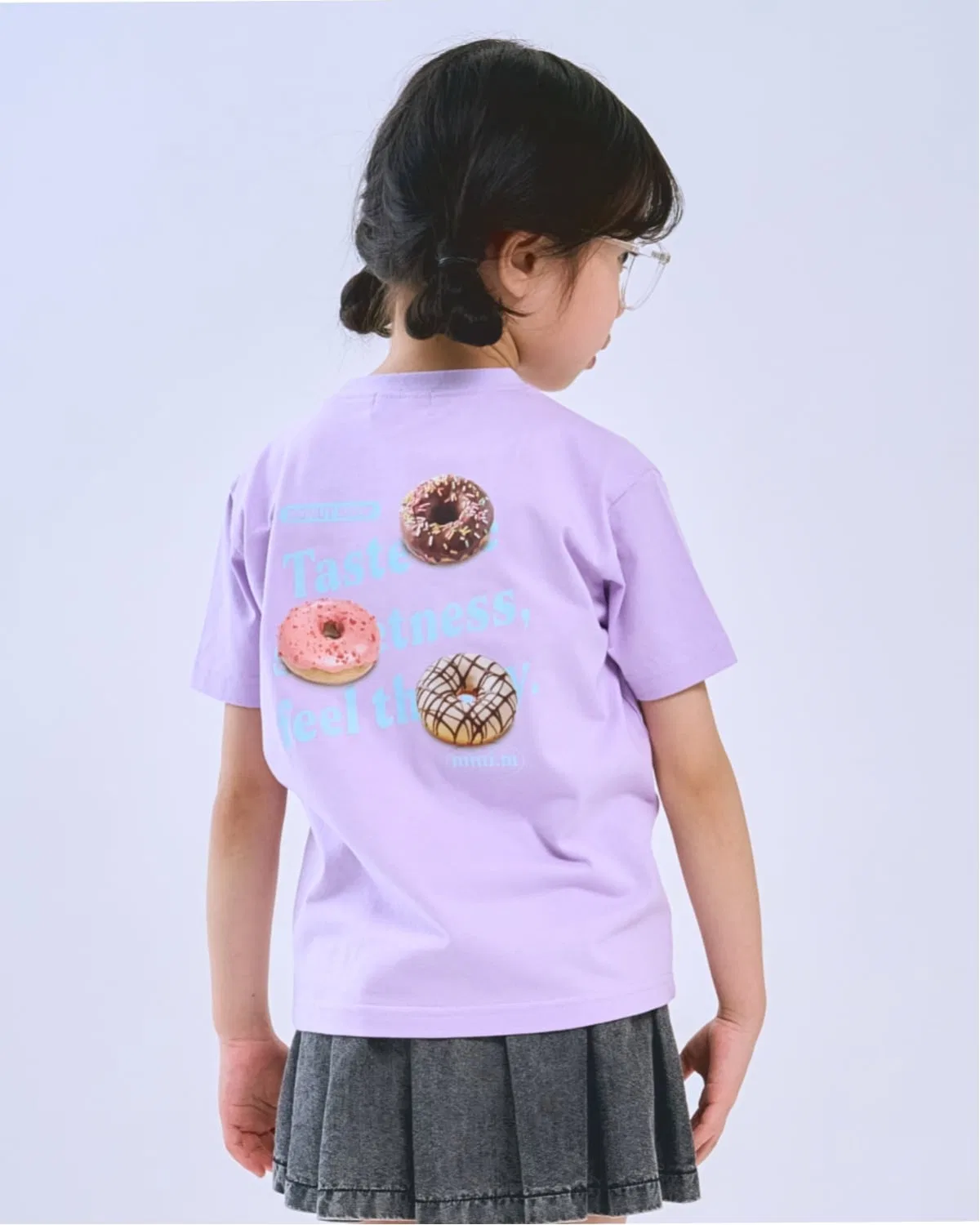 Детская футболка с контактной прохладой, с принтом, модель Sweets Photo, minimal, Lavender