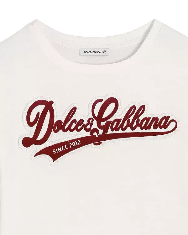 Детская футболка с коротким рукавом Dolce & Gabbana, белый — фото 3