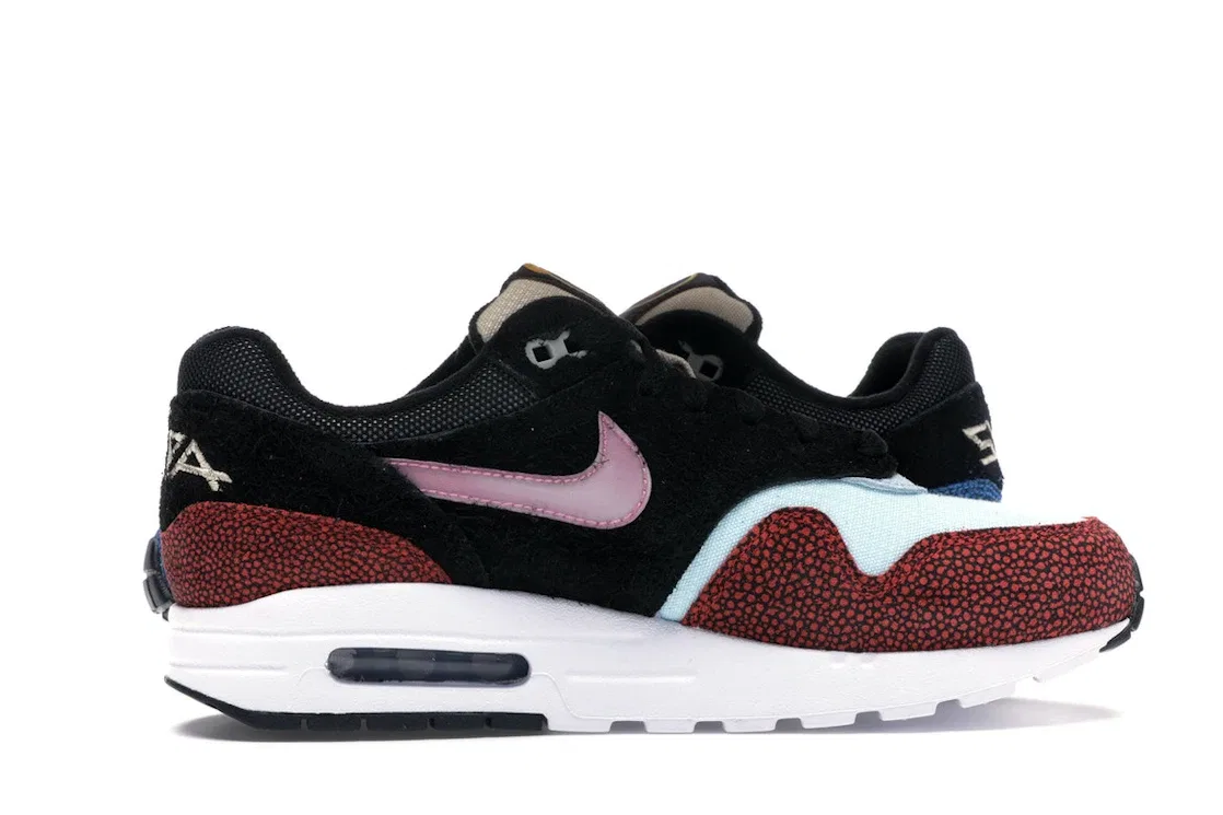 Детские кроссовки с принтом Nike Air Max 1 Swipa Nike, Black/Black-Cinder Orange-Photo Blue-Moon Particle-Desert Ore — фото 3