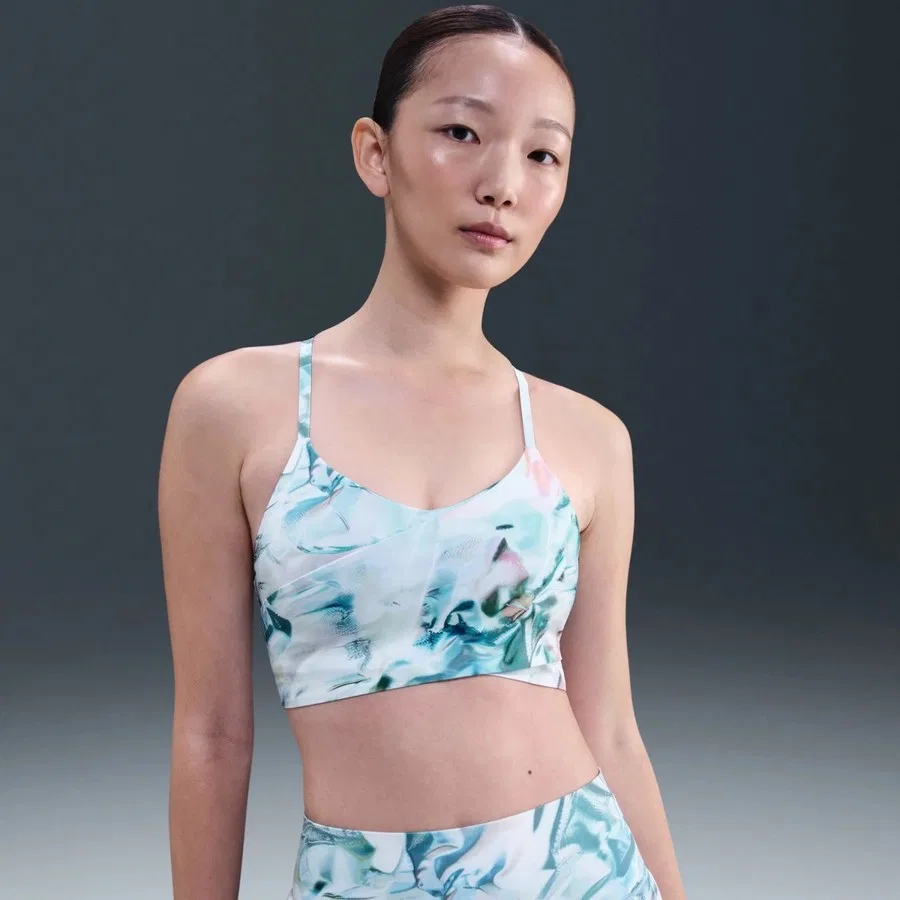 Спортивный бюстгальтер без рукавов с принтом Indy x Susan Fang Artist Nike, Blue Tint