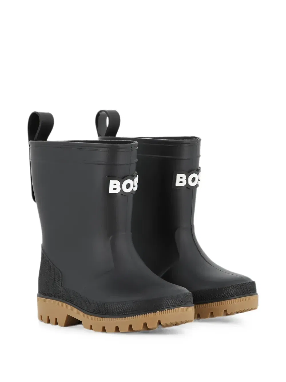 Резиновые сапоги с логотипом Boss Kidswear, черный