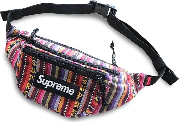 

Сумка Supreme Woven Stripe Waist Bag Multicolor, разноцветный