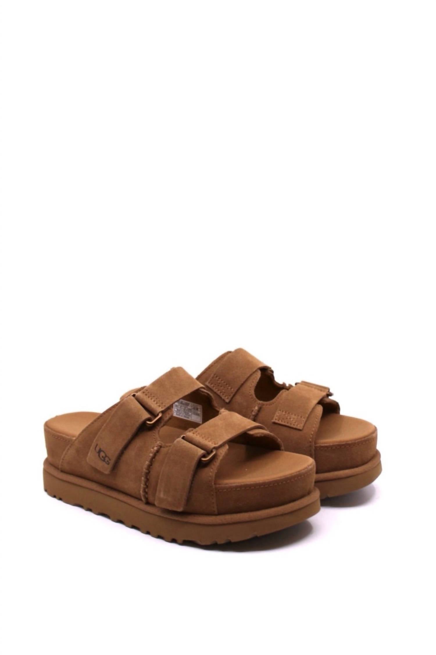 Унисекс сланцы Goldenstar Hi Slide в цвете каштан UGG