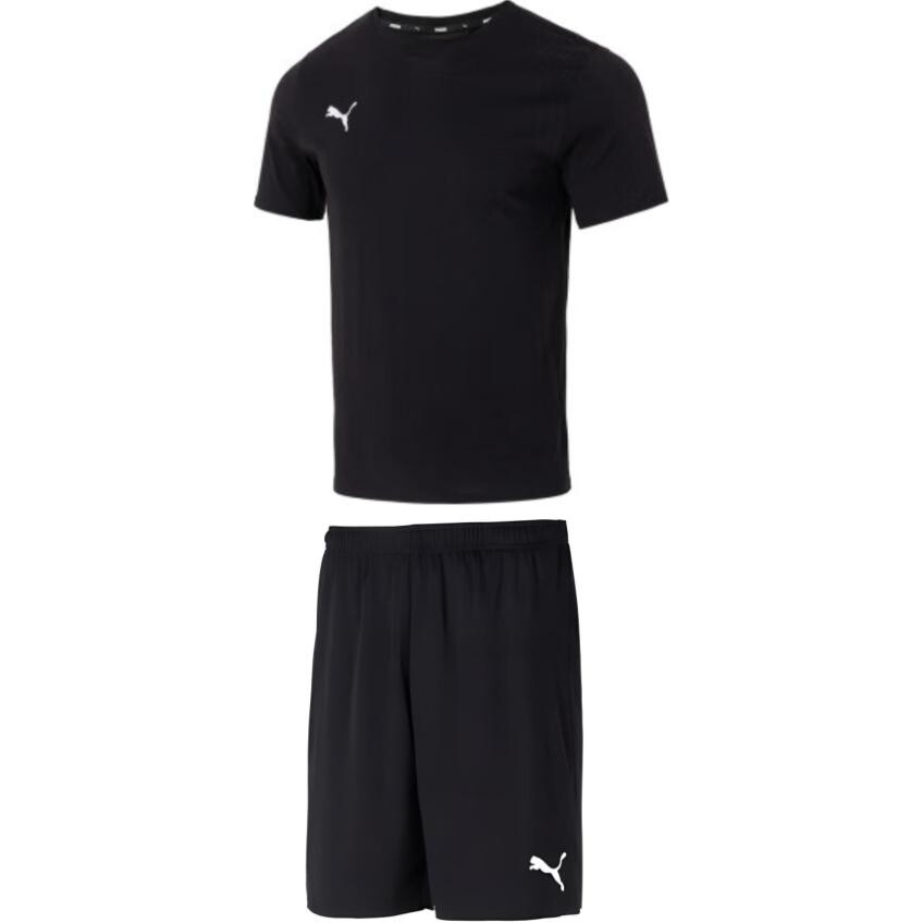 

Мужская повседневная спортивная одежда Puma, цвет Black top + black shorts