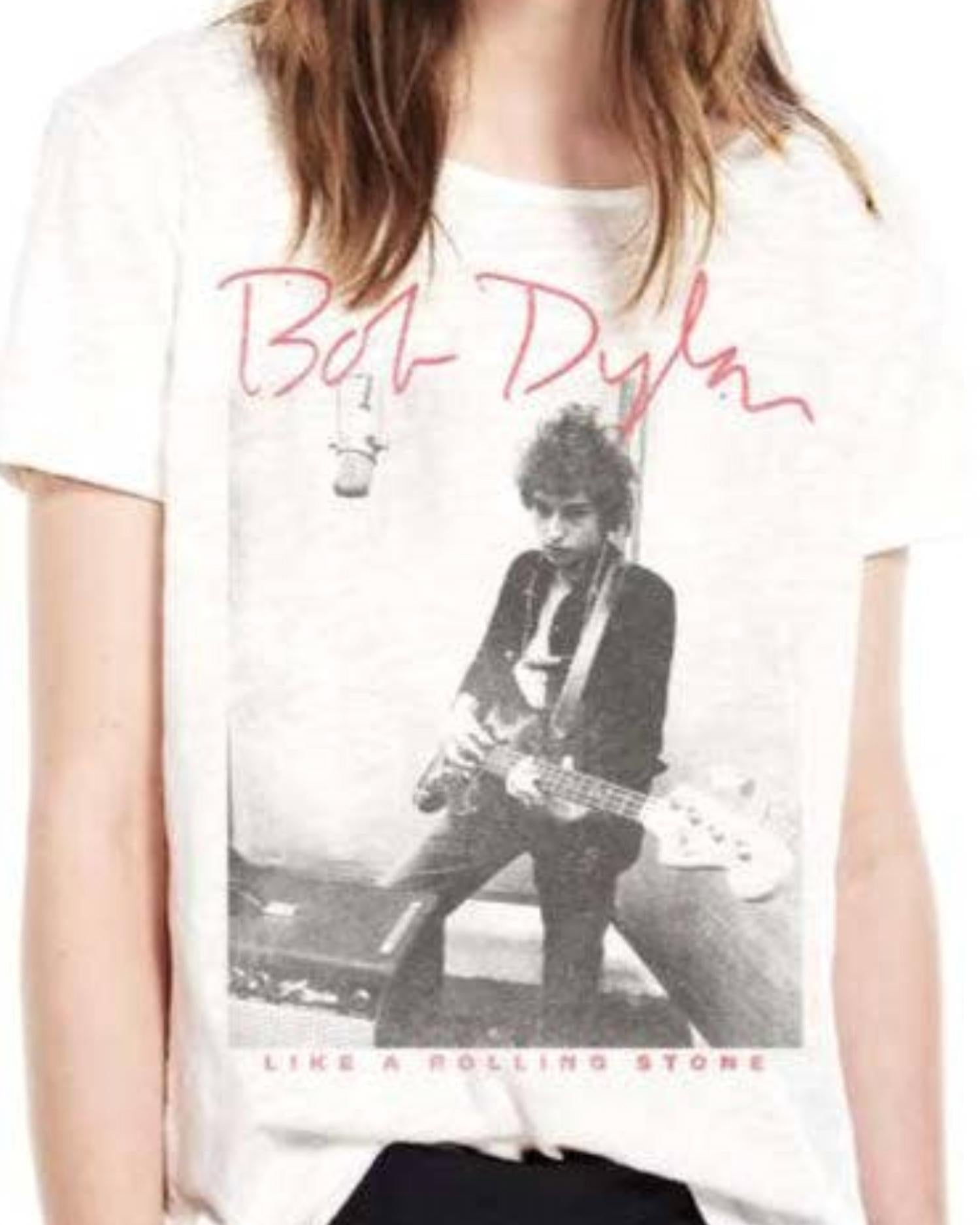 

Футболка Bob Dylan Rolling Stone с коротким рукавом белая Prince Peter