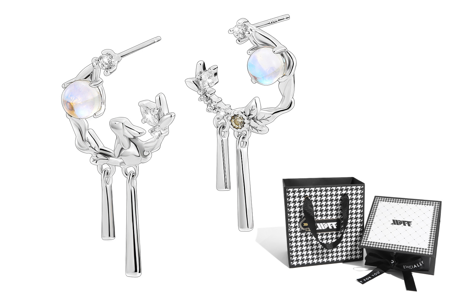 

XXOFF Серьги из стерлингового серебра 925 пробы для женщин Silver White