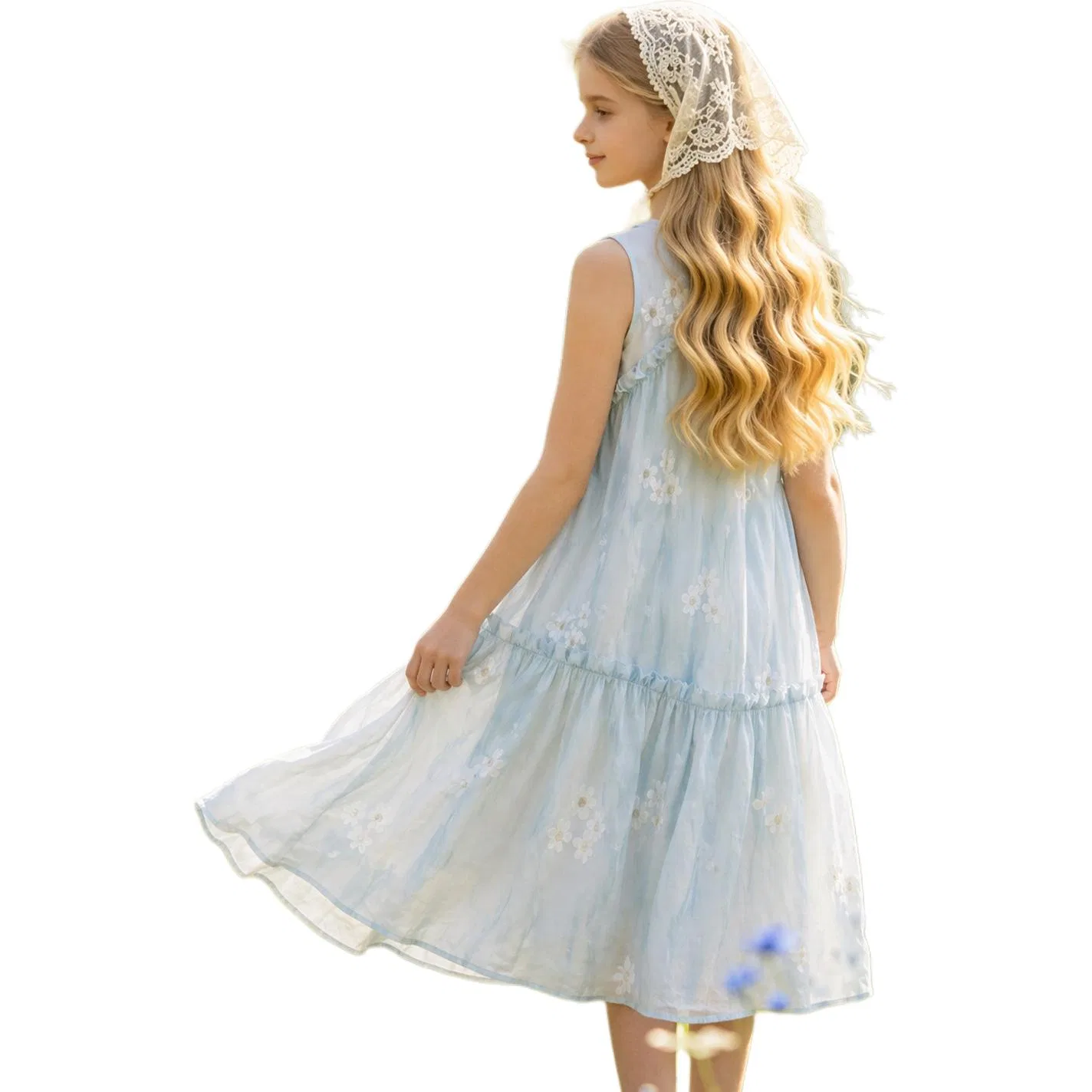 Платье Disney для девочек с длинной юбкой Dusty Ice Blue — фото 4