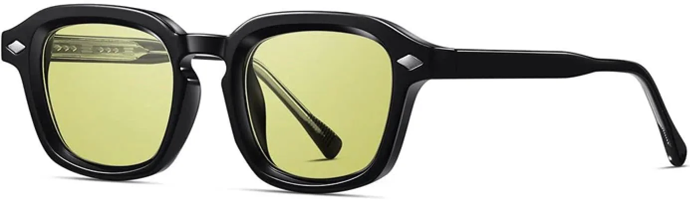 

Модные женские солнцезащитные очки класса люкс в стиле ретро с заклепками, мужские очки с прозрачными линзами Ocean Lens UV400 HHZZYVY, Black Olive Green