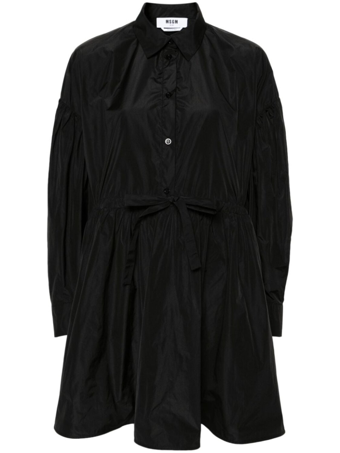 

MSGM расклешенное платье-рубашка мини, черный