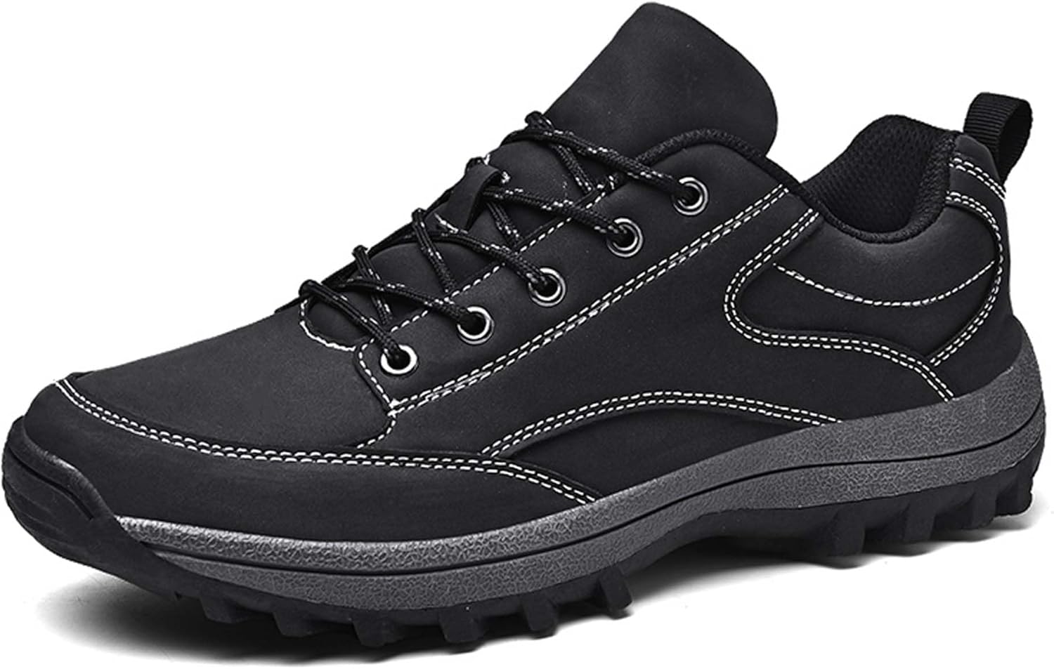 

Большие мужские походные ботинки против скольжения для активного отдыха, бега по бездорожью, кемпинга, походов, модные спортивные повседневные и прогулочные обувь Generic, черный