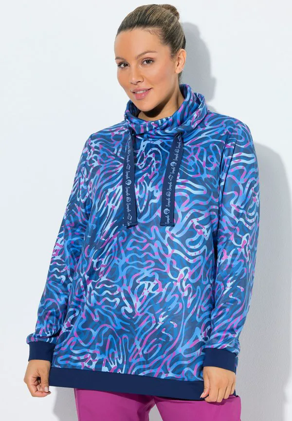 

Толстовка с принтом в виде волн Ulla Popken, Dark Blue, Синий, Толстовка с принтом в виде волн Ulla Popken, Dark Blue