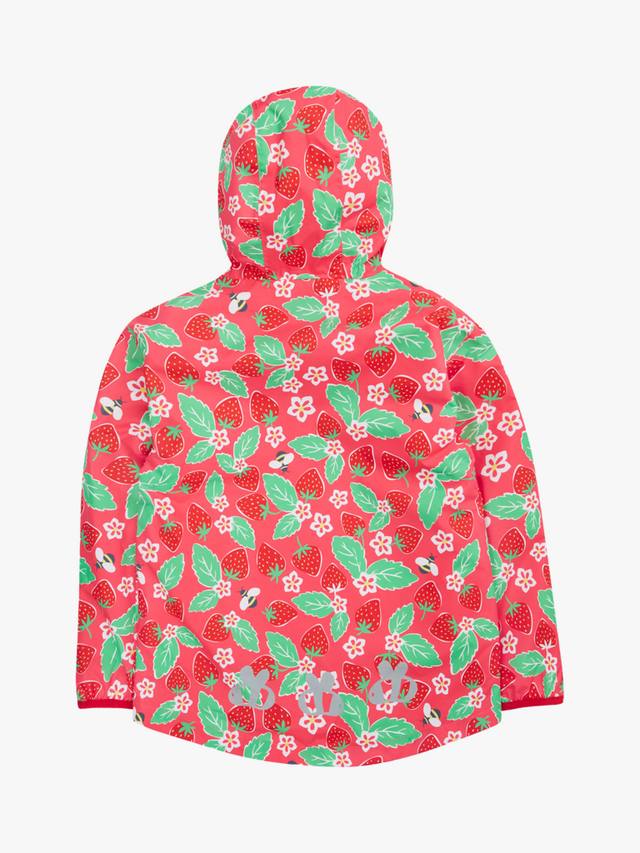 Детская водонепроницаемая куртка Rain or Shine Strawberry Frugi, Pink/Multi — фото 3