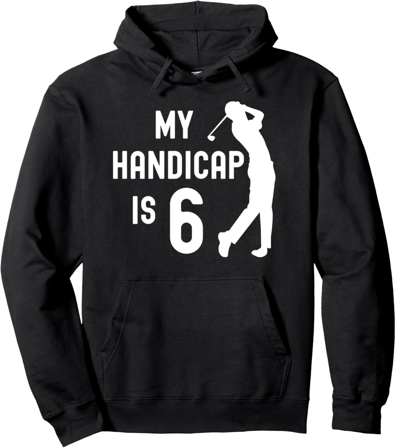 

Забавная толстовка с патриотической тематикой «Мой гандикап 6, папа-гольфист, мяч США» Funny Usa Golf Apparel Co., черный