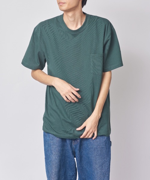 

Футболка с карманом, плотная, [Hanes], зеленый