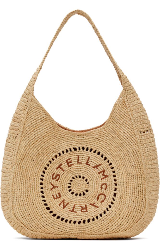 

Сумка-тоут бежевого цвета с логотипом из рафии Slochy Medium Stella McCartney