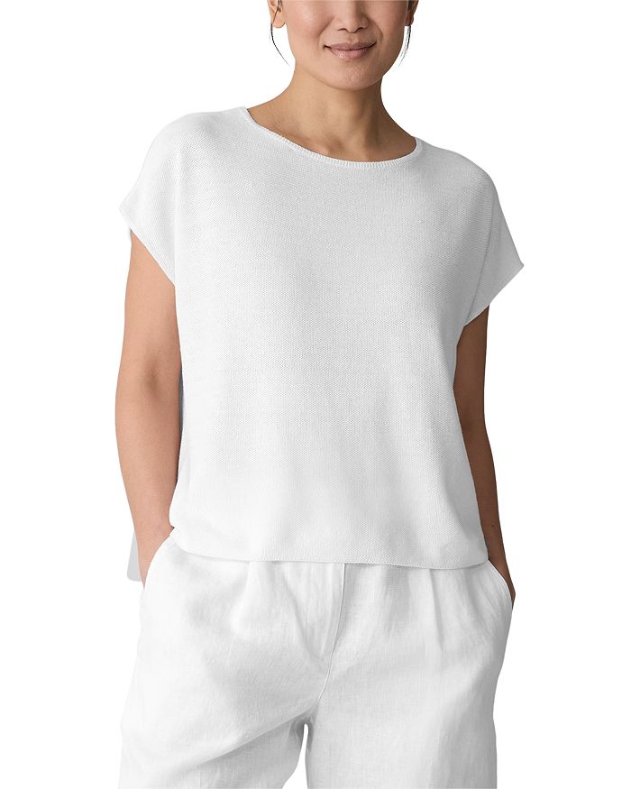 

Футболка с короткими рукавами и свободным кроем Eileen Fisher, белый