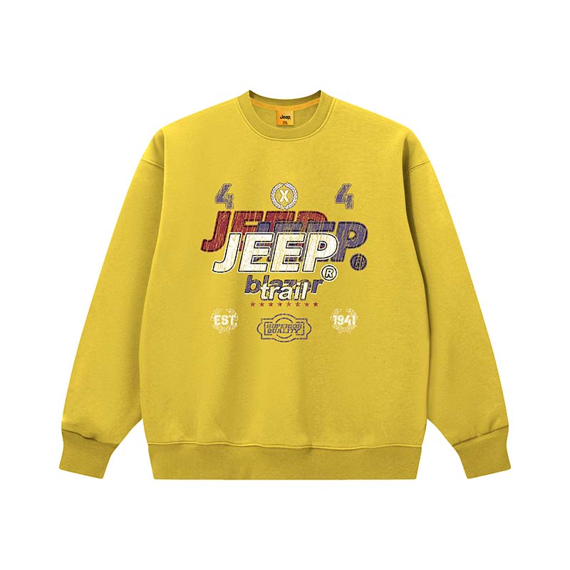 

Свитшот Unisex Crew Neck Moderate Others Jeep, ginger желтый