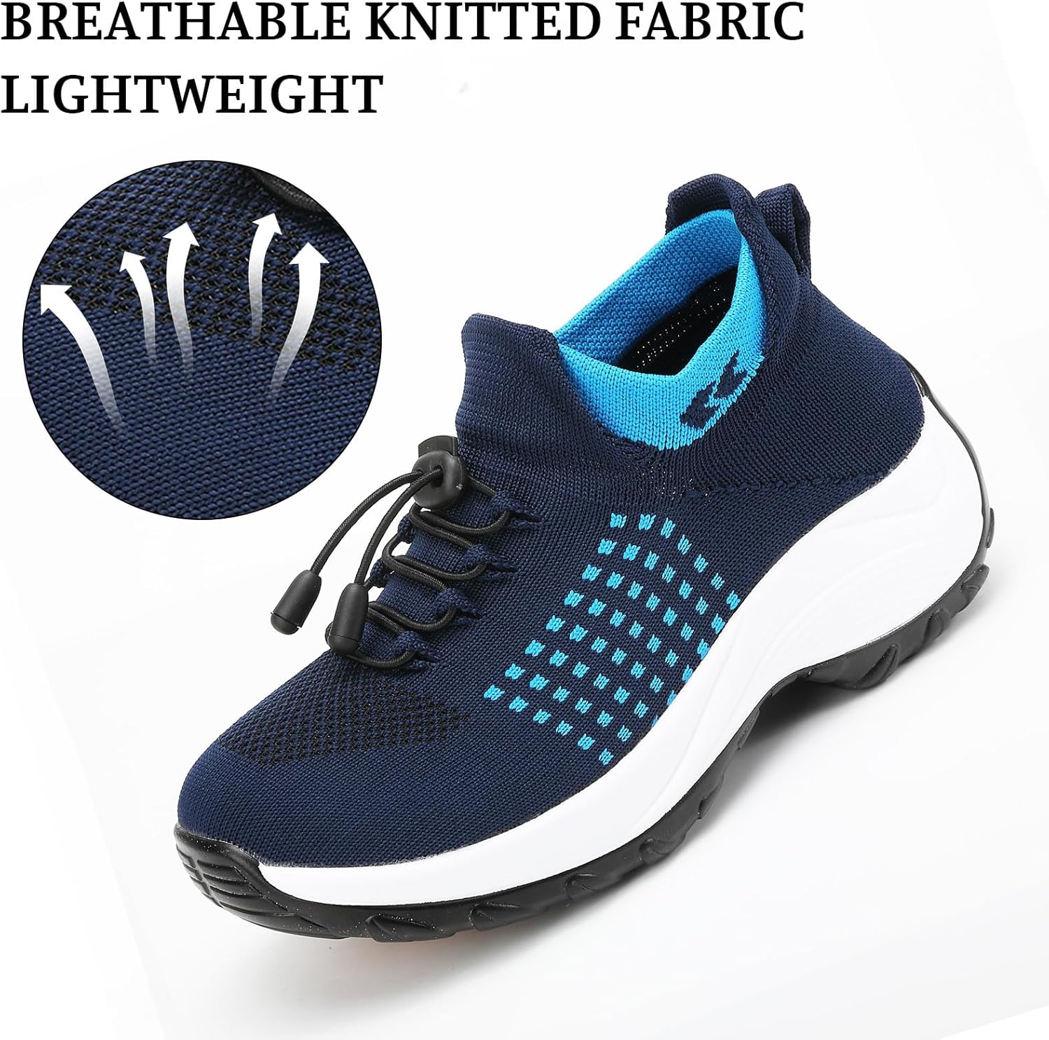Ортопедическая обувь для женщин Comfort Wear Orthowear, туфли широкого размера, на липучке, для ходьбы, теннисные кроссовки, обувь при подошвенном фасциите, боулинг, сетчатый спортивный стиль для игроков в боулинг, дышащие и легкие Xdfvc, синий — фото 4