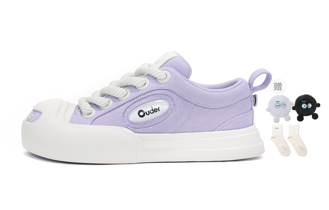 

Кроссовки Ouder Smiler Skateboarding Shoes Unisex Low-top White, фиолетовый