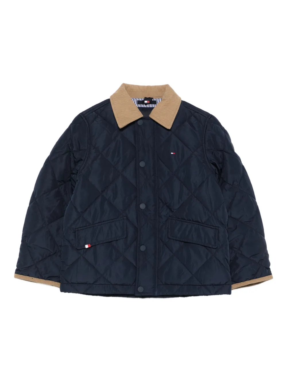 

Стеганая куртка с узором в ромб Tommy Hilfiger Junior, синий