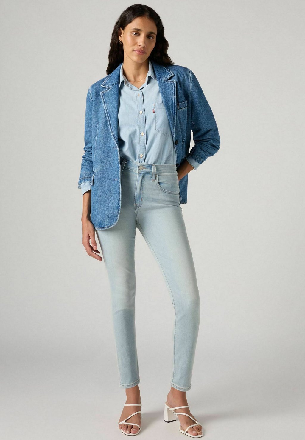 Джинсы скинни HIGH RISE SKINNY Levi's, светло-голубой — фото 2