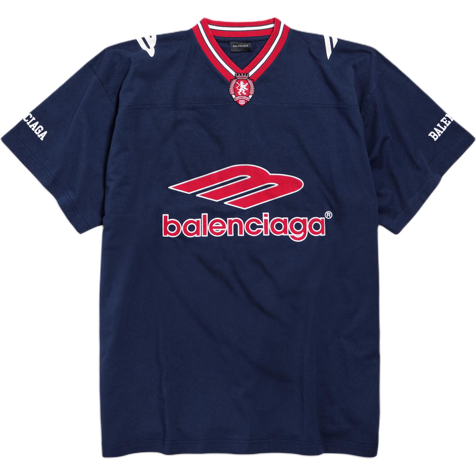 

Футболка свободного кроя men's Balenciaga, темно-синий