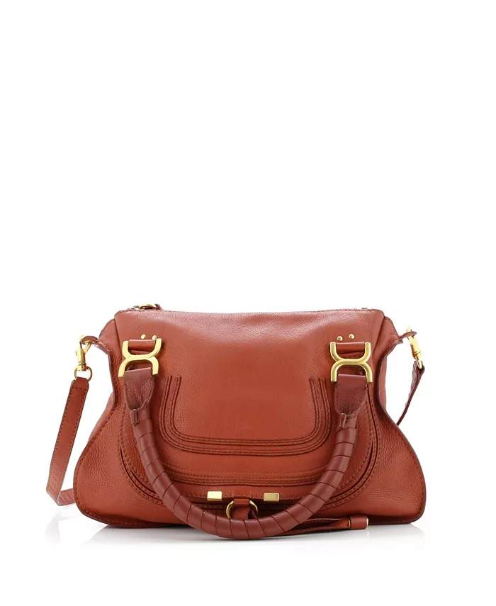

Кожаная сумка Marcie среднего размера Pre-Owned Chloe, коричневый