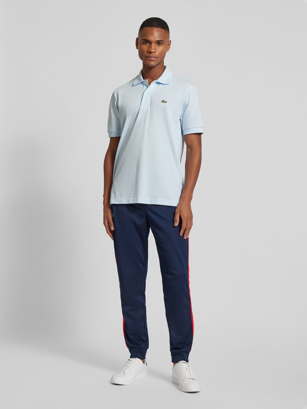 

Спортивные брюки с эластичным поясом модель «TAFFETA» Lacoste, темно-синий