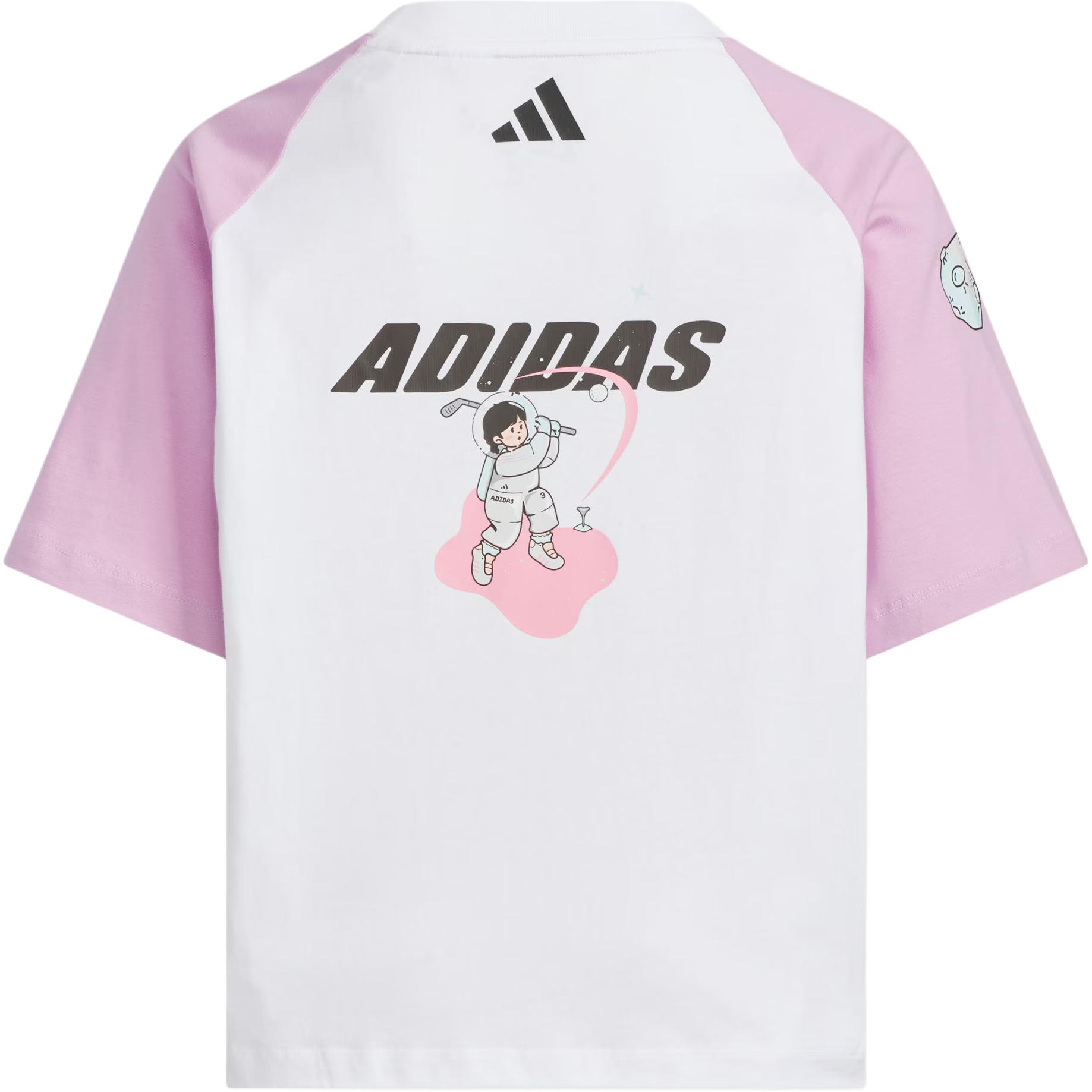 Adidas Футболка White/Blessing Light Purple для детей 3-7 лет — фото 3