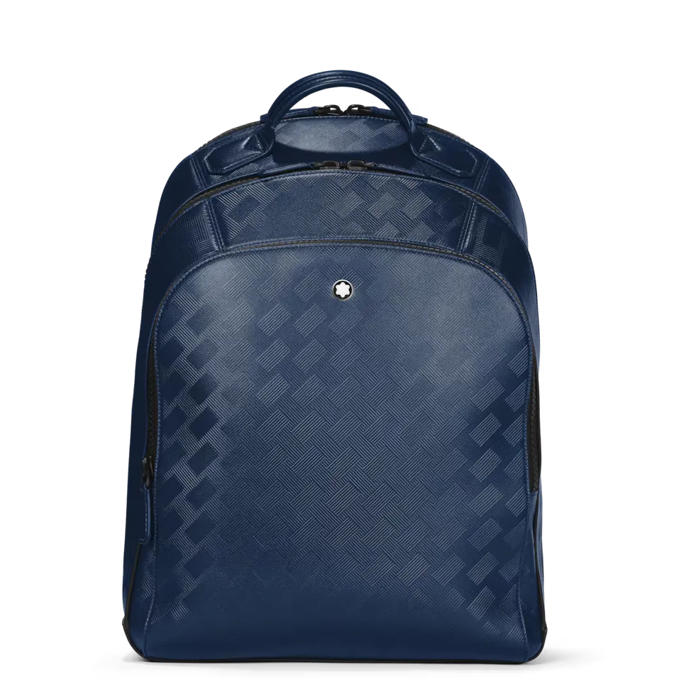 

Синий кожаный рюкзак унисекс Montblanc, синий