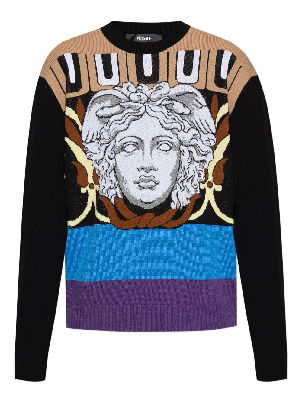 

Шерстяной свитер с декором Medusa VERSACE, черный