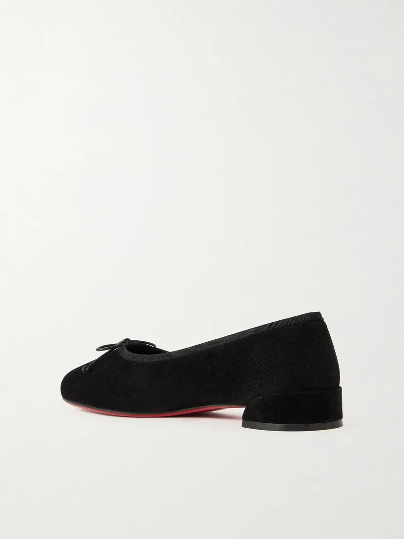 Балетки «Sweetie Jane» из замши Christian Louboutin, черный — фото 3