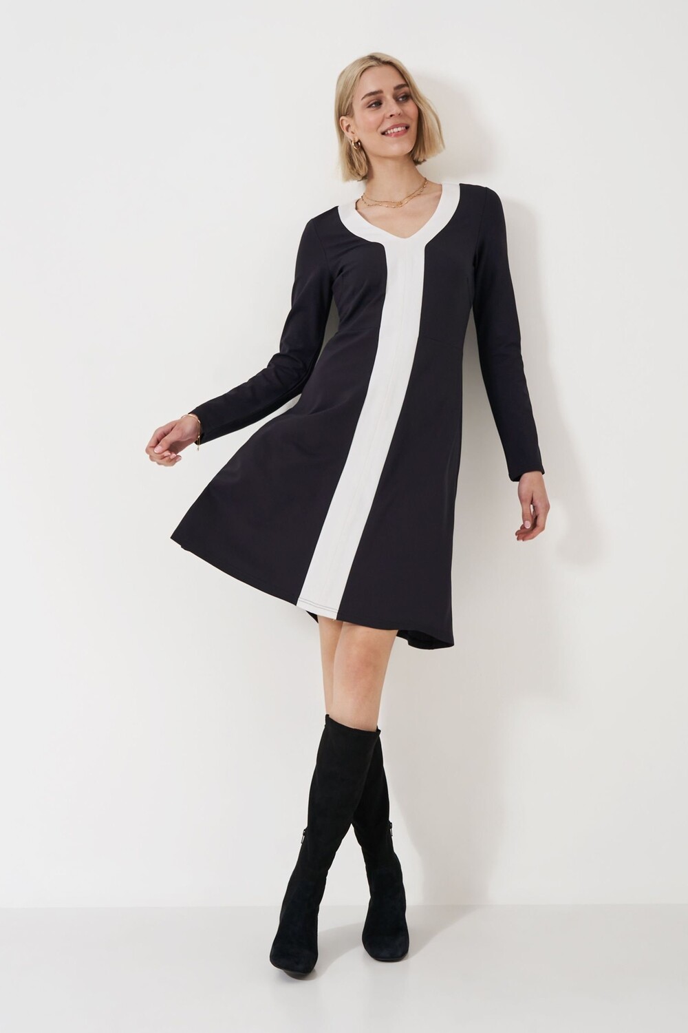 

Одежда для экипажа платье evalyn ponte Crew Clothing Company, черный