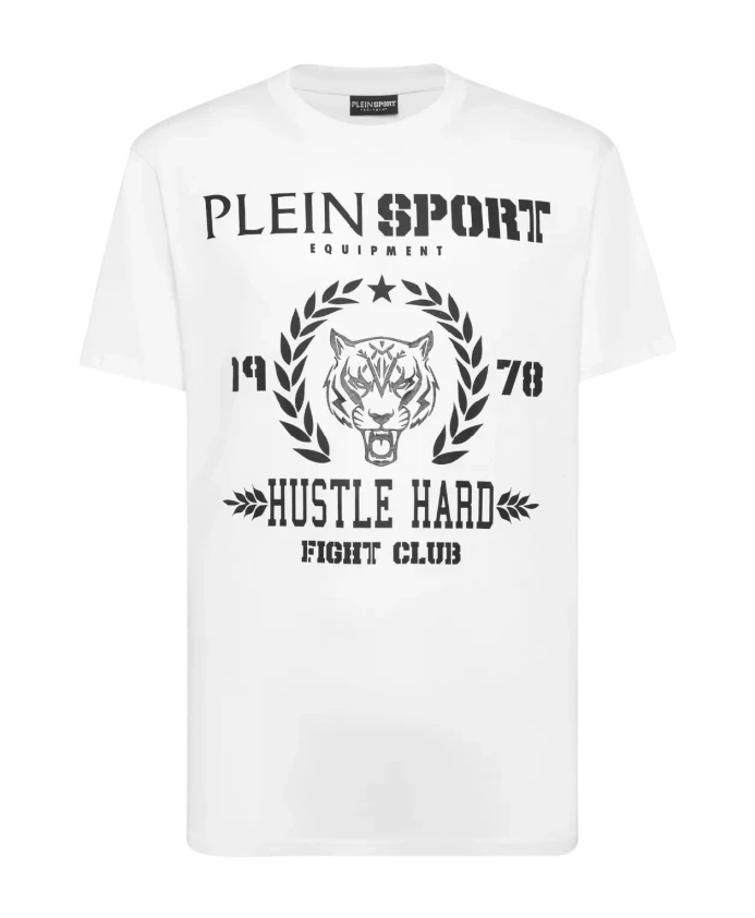

Футболка с круглым вырезом и короткими рукавами Plein Sport, белый