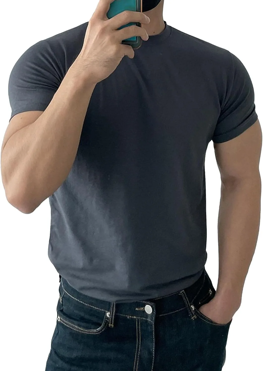 

Мужская футболка с коротким рукавом Slim Fit Aosufei
