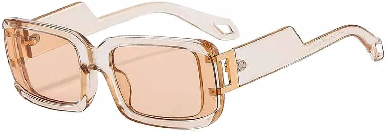 

Модные солнцезащитные очки для женщин и мужчин в винтажном стиле, для активного отдыха и путешествий, с защитой от УФ-излучения UV400 TKKTLLT, Champagne Champagne