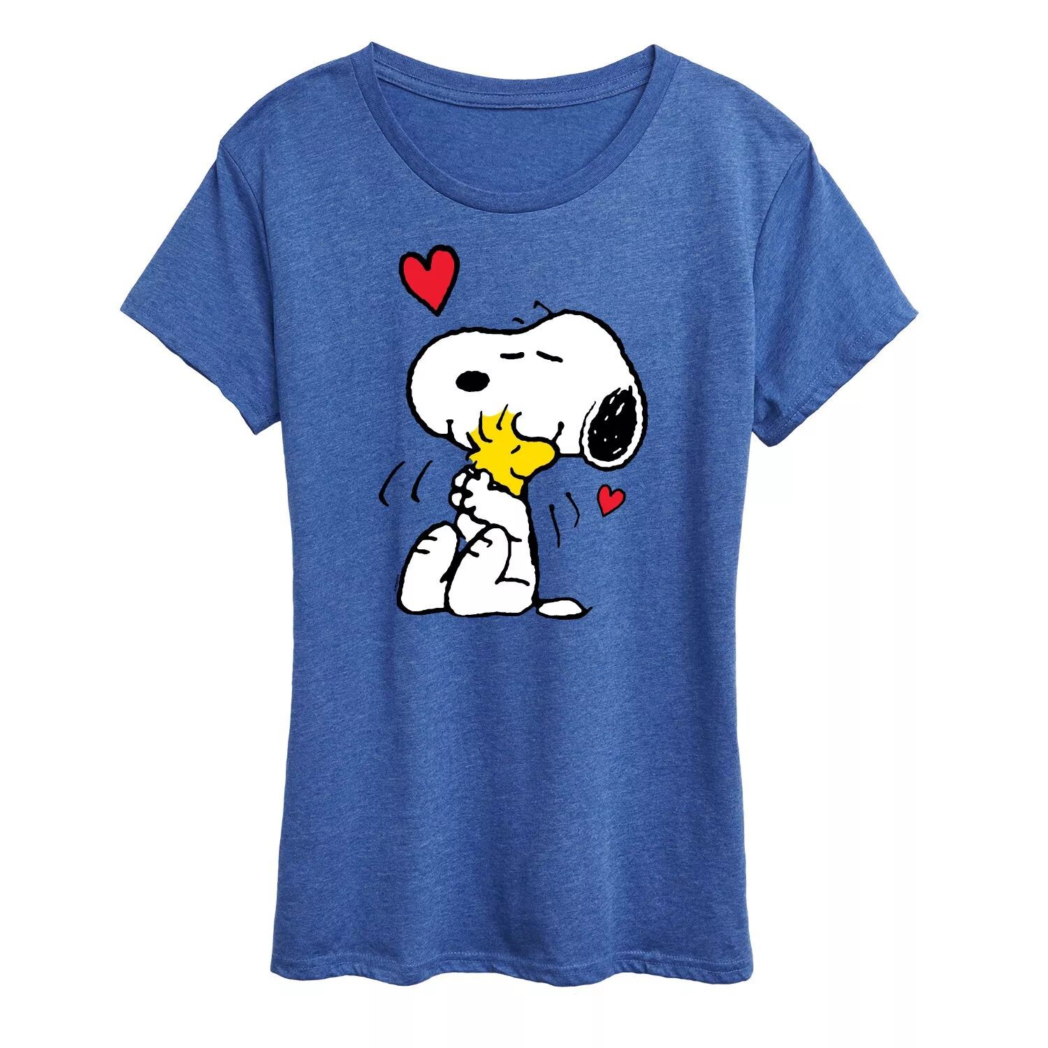 

Женская футболка с рисунком Peanuts Much Love Licensed Character, синий