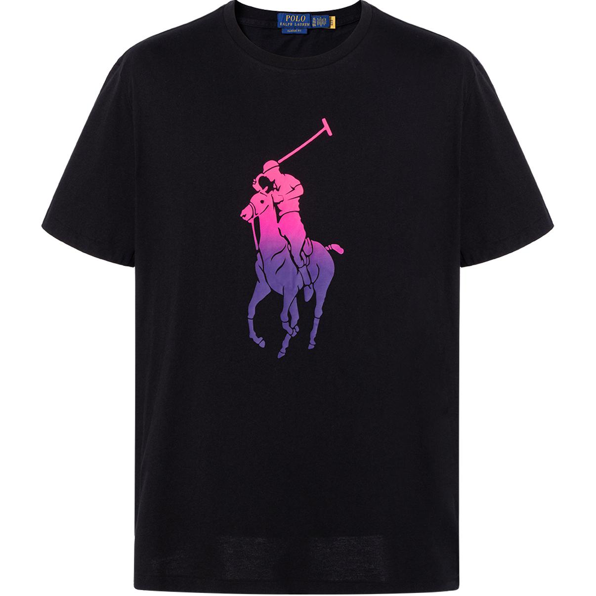

Футболка Polo Ralph Lauren Classic-Fit Jersey mit Big Pony, черный