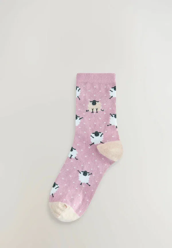 Носки 4 пары, мульти-принт овца, Ankle socks, Next, Multi Sheep Print — фото 4