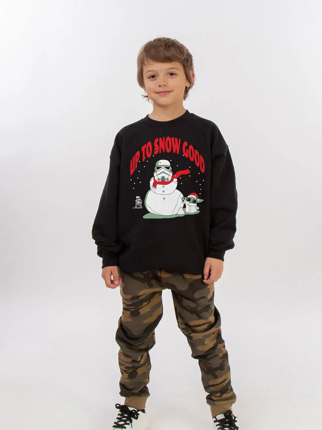 Свитшот The Mandalorian Snowman Brands In, черный — фото 2