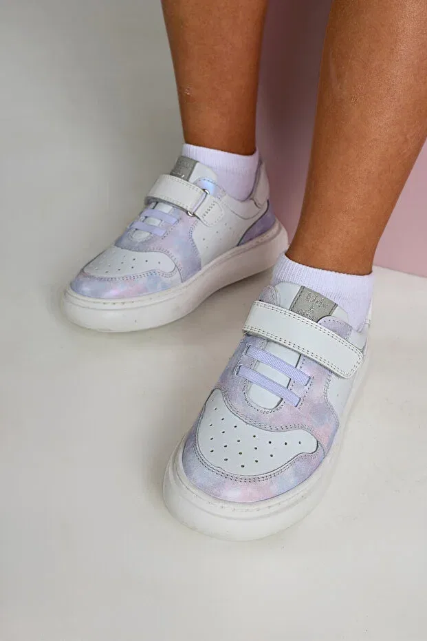 Детские туфли для девочек на липучке Bella Kids A More, Lilac — фото 2