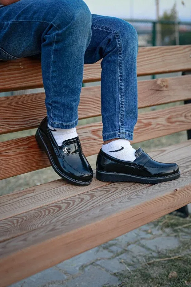Детские туфли для мальчиков классические Bircan, Black Patent Leather