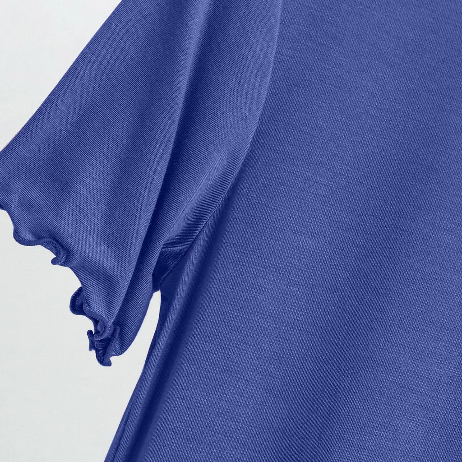 Женская футболка с коротким рукавом, модель Summer Tops, Blue — фото 2