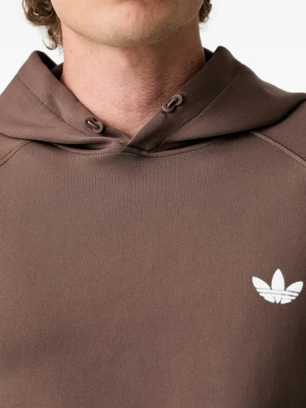 Толстовка с капюшоном и рукавами реглан с логотипом adidas, коричневый — фото 4